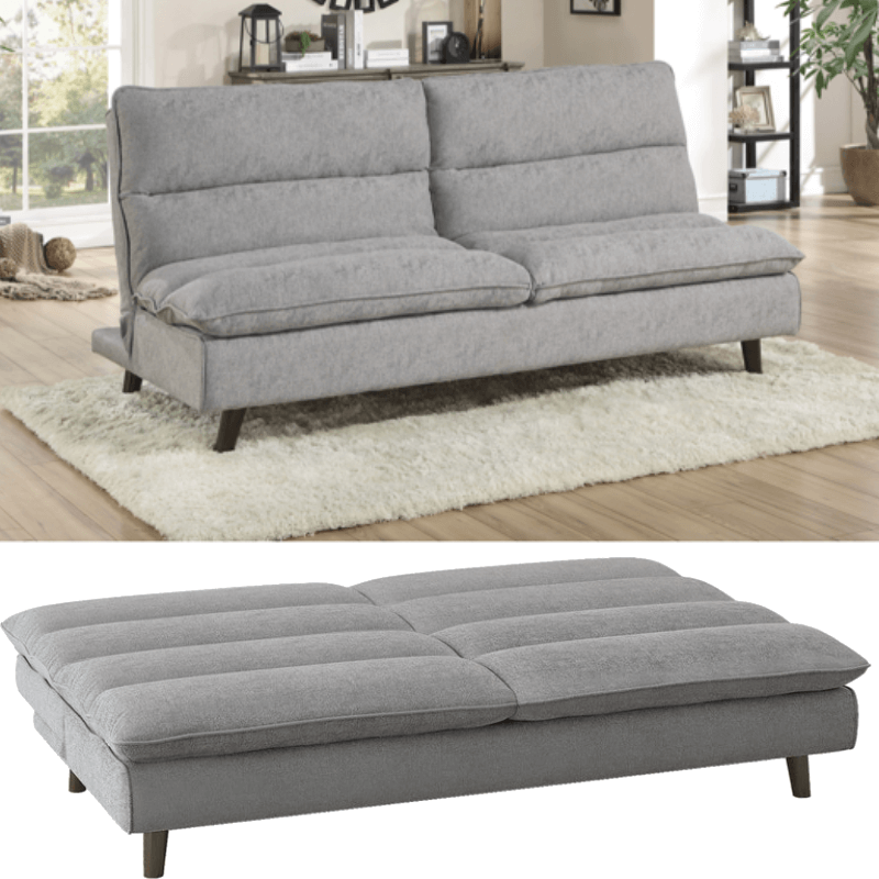 Click Clack Lounger Sofa Bed in Grey By Home Elegance -