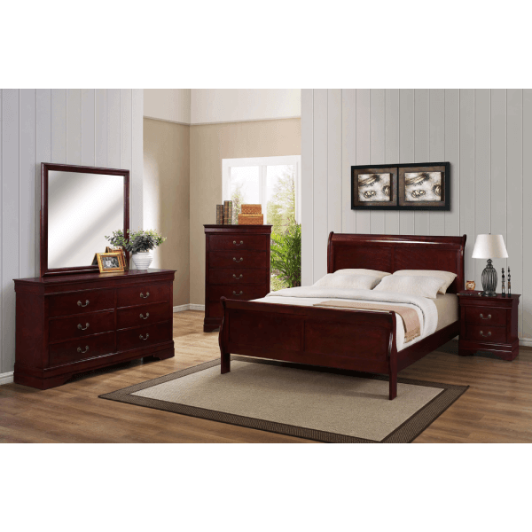 Product image of Crown Mark B3800 Louis Philip in Cherry set