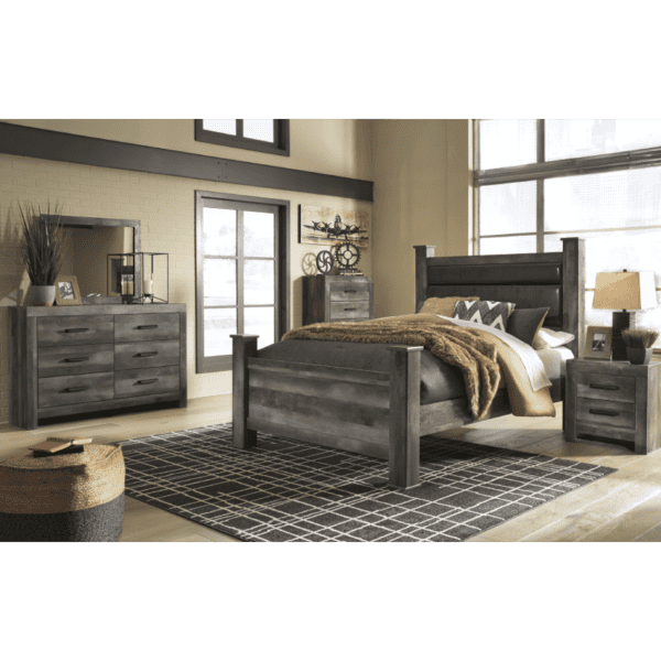 Wynnlow Ashley bedroom set with wood panels product image