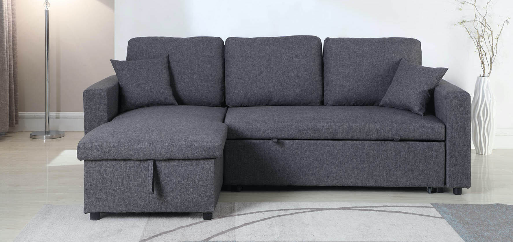 Milton Green Stars Grey Sofa Chaise product image