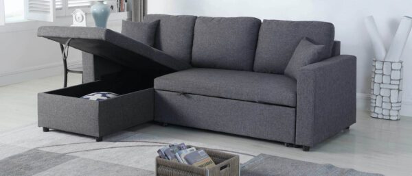 Milton Green Stars Grey Sofa Chaise storage chaise product image