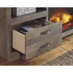 Trinell 63" TV Stand with Fireplace By Ashley drawer detail product image