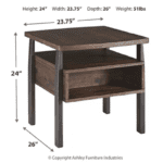 Vailbry end table by Ashley dimensions image