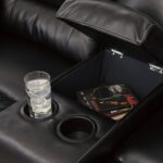 Vacherie Black Sofa and Loveseat center console product image