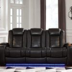 Party Time Sofa Recliner cup lights on by Ashley product image