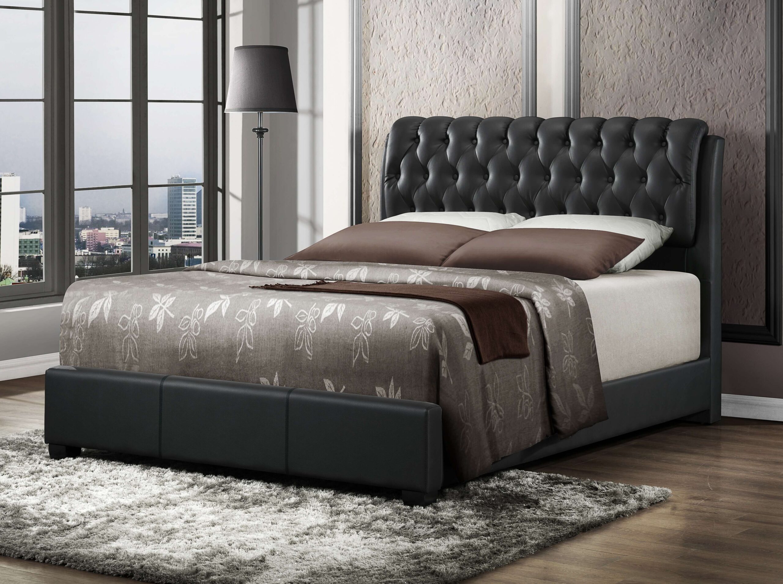 Queen Leatherette Bed by Casa Blanca Furnishings product image