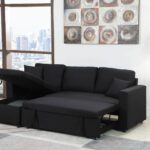 8067 Sofa Chase with storage in black open milton green stars product image