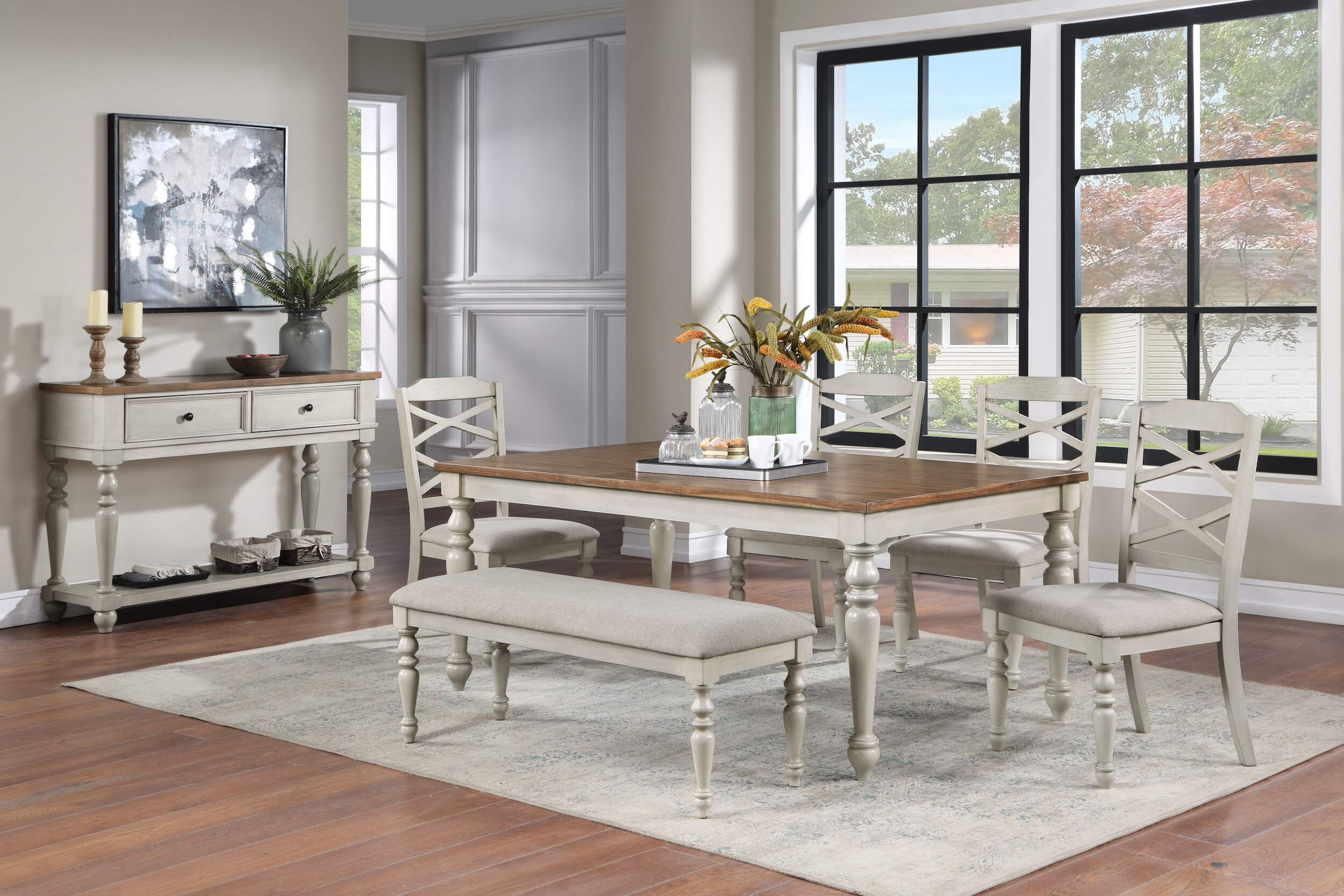 Jennifer 6 pc dining set by new classic furniture product image