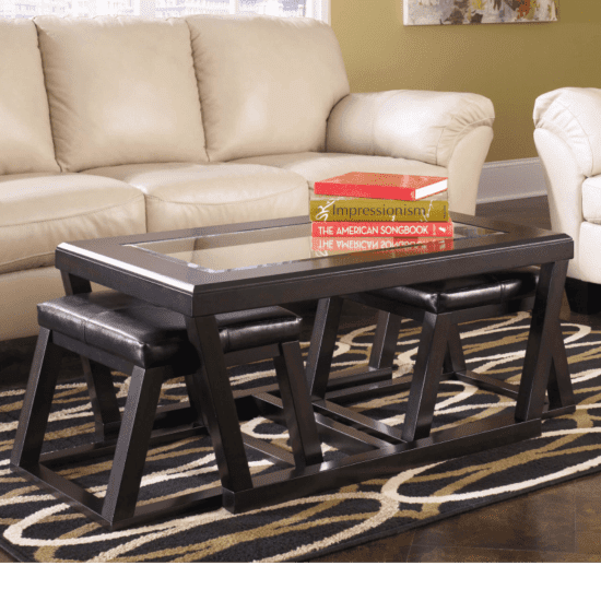 T592-1 Kelton Coffee Table with Nesting Stools by Ashley Product image