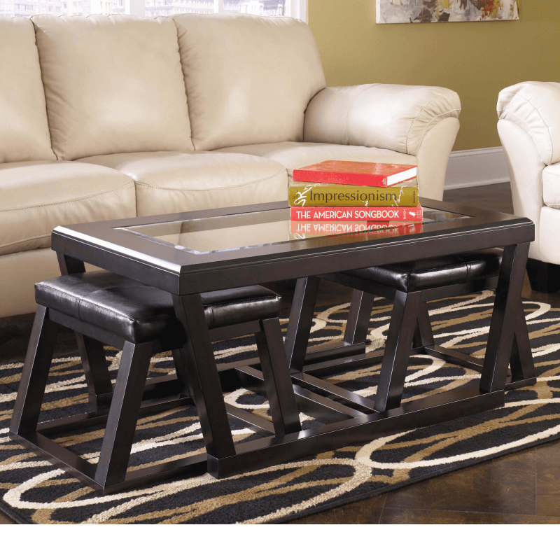 T592-1 Kelton Coffee Table with Nesting Stools by Ashley Product image