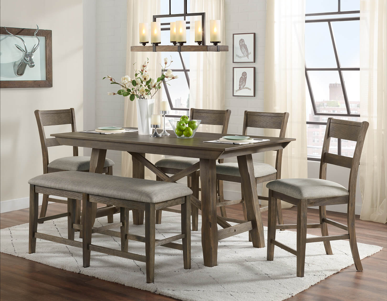 Hillcrest 6 piece dining set by Vilo Home product image
