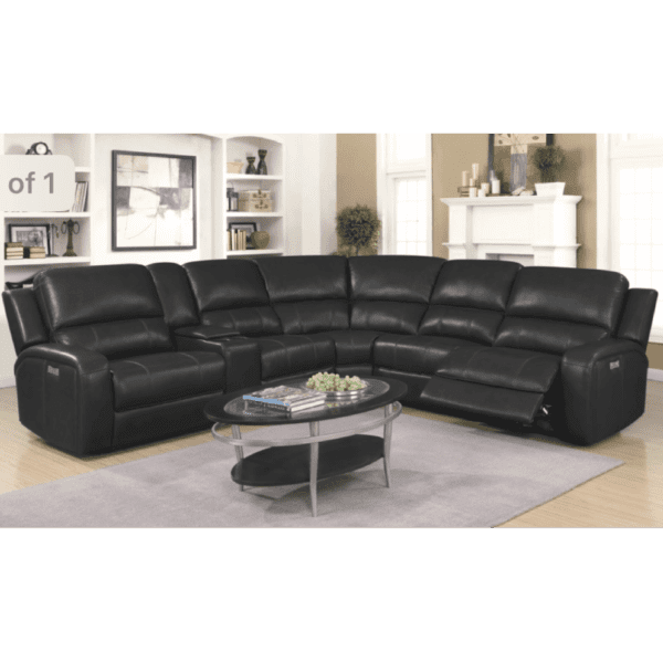 Euro Sectional by LJM in Black product image