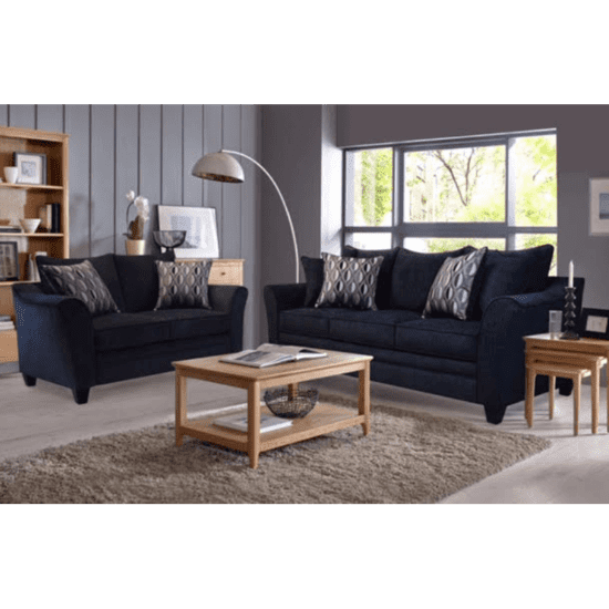 Atlantis Navy Sofa and Loveseat Set by LJM Furniture product image