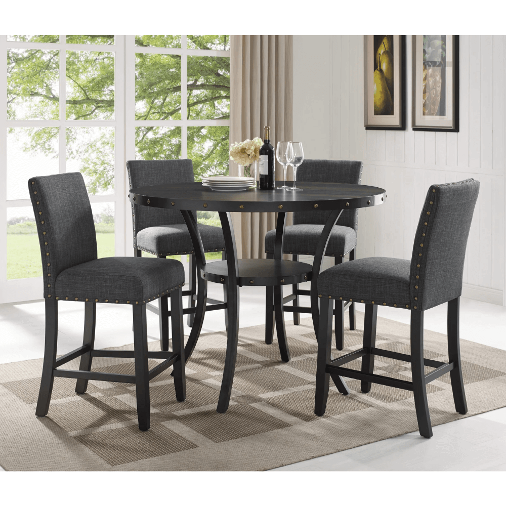 Wallace 5 Piece Counter Height Dining Set By Crown Mark
