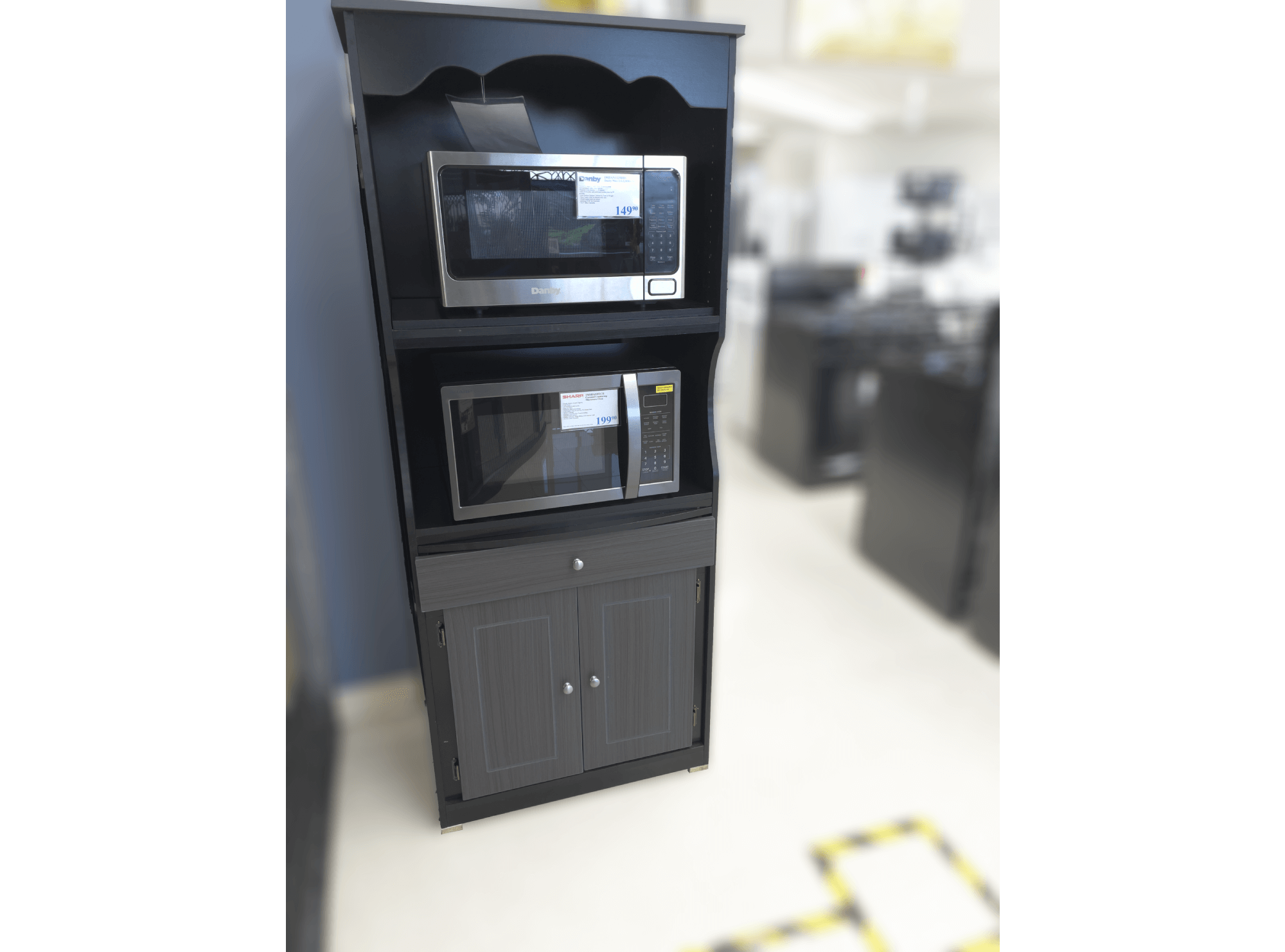 Tall Microwave stand with drawer and cupboard product image