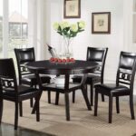 Gia Ebony 5 piece round table dining set by New Classic furniture product image