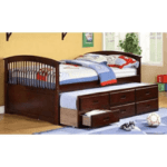 Full Size Captains Bed with Twin Underbed and Drawers By Asia Diriect product image