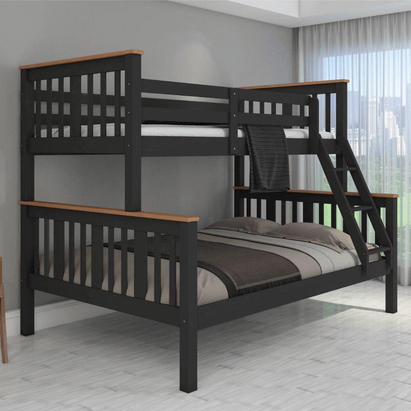 Twin over full Bunk bed in Espresso and Honey by casa blanca Furniture product image