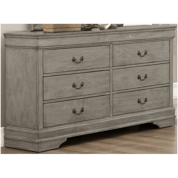 Grey Louis Philip dresser by Crown Mark with 6 drawers product image