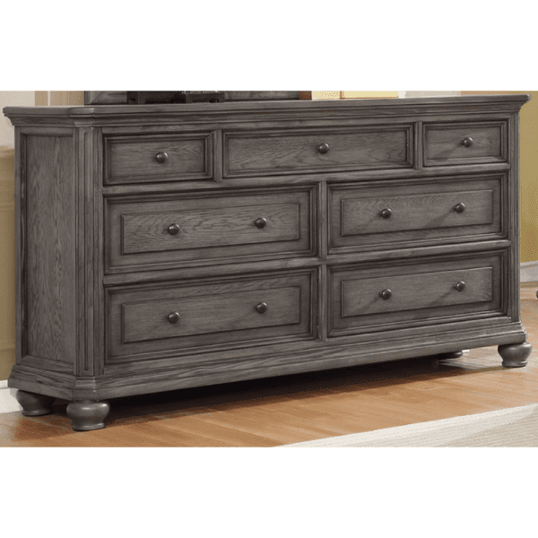 Lavonia Dresser By Crown Mark with 7 drawers and a grey finish product image