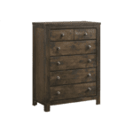 Blue Ridge chest by new classic furniture with 6 drawers in a grey finish that looks brown product image