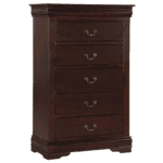 Crown Mark B3800 Louis Philip in Cherry Chest with 5 drawers and handles product image