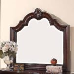 cro1100 Sheffield Mirror product image in wood with embroidery