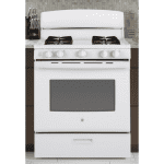 JGBS30DEKBW GE® 30" Free-Standing Gas Range in white in kitchen product image