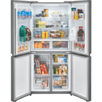 FRQG1721AV Frigidaire 17.4 Cu. Ft. 4 Door Refrigerator open with food product image