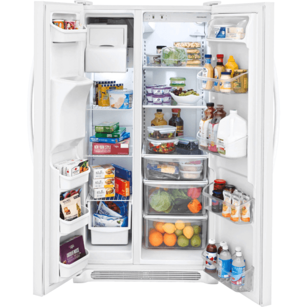 FFSS2615TP Frigidaire 25.5 Cu. Ft. Side-by-Side Refrigerator with food open product image
