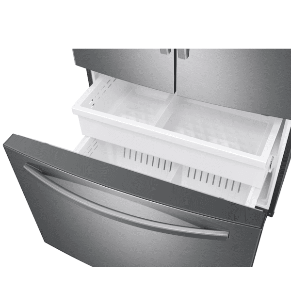 RF27T5201SR 27 cu. ft. Large Capacity 3-Door French Door Refrigerator with External Water & Ice Dispenser in Stainless Steel open freezer open product image