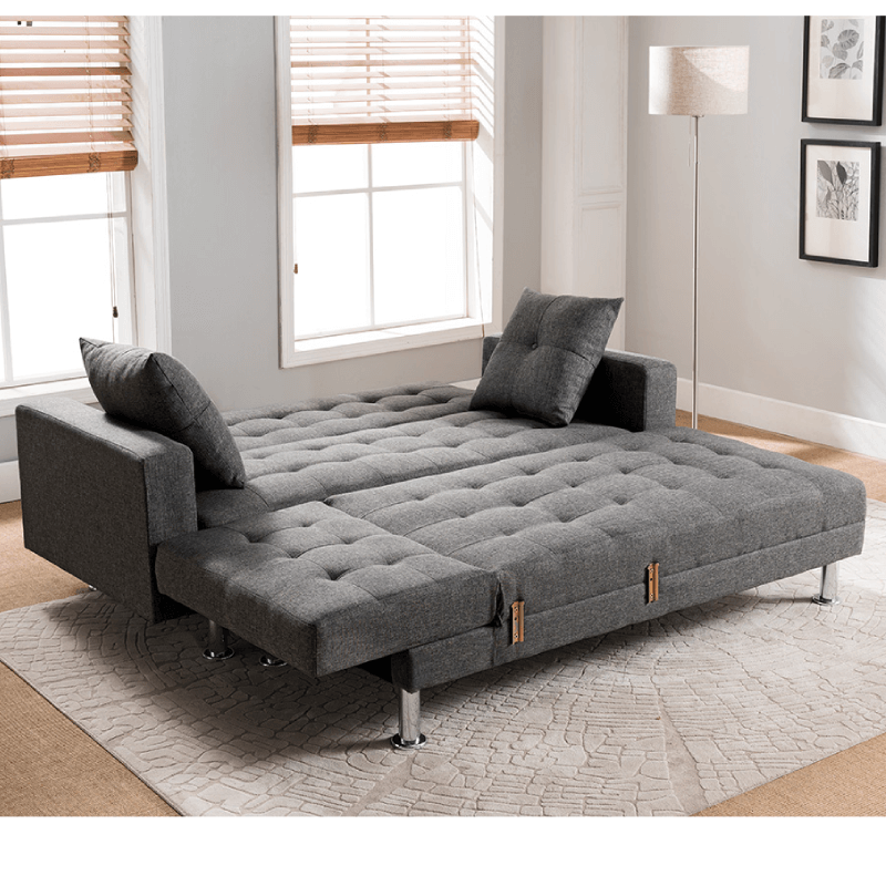 Sectional Click Clack Sofa Bed With Reversible Chaise By Milton Green Stars feet up backrest down product image