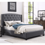 cro5111IV Queen Grey Upholstered Bed by crown mark product image