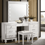 Valentino White 3 Piece Vanity Set By New Classic Furniture product image
