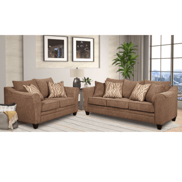 Pecan Sofa and Loveseat By WFI product image