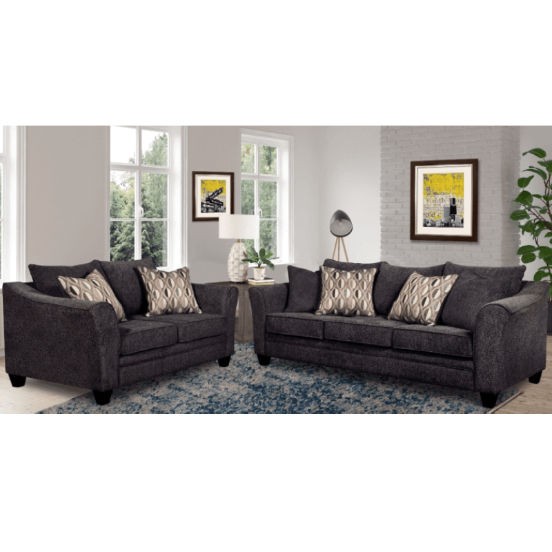 Atlantis Navy Sofa and Loveseat Set by LJM Furniture product image