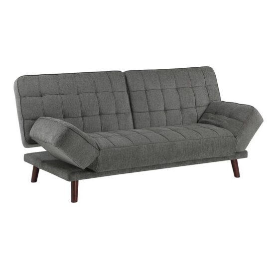 2137434-3- Lexicon Driggs 70" Chenille Elegant Lounger with Tufted in Dark Gray by home elegance product image