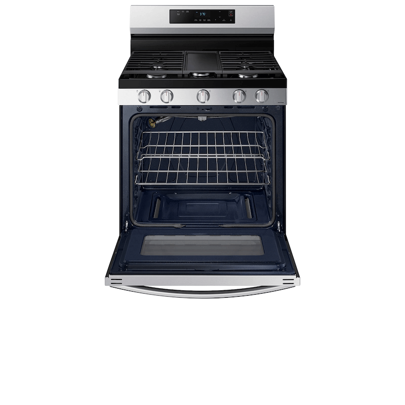 Samsung 6.0 cu. ft. Smart Freestanding Gas Range in Stainless Steel oven open product image