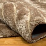 800 3D Shag in Champagne Rug 5x7 folded product image