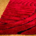 800 3D Shag in Red and Black Rug 5x7 close up product image
