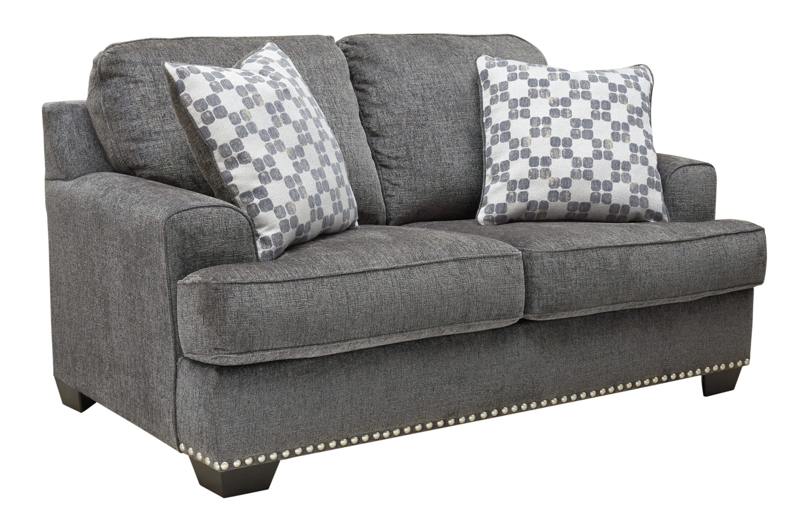 Ashley Locklin Carbon Loveseat By Ashley no background product image