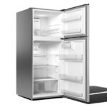 Element 17.6 Cu.Ft. Top Mount Refrigerator in Silver angled open product image