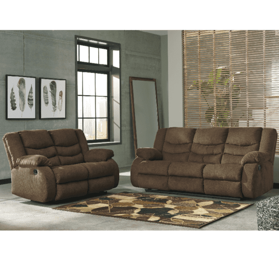 98605-88-86- Tulen Reclining Sofa and Loveseat in chocolate by Ashley product image