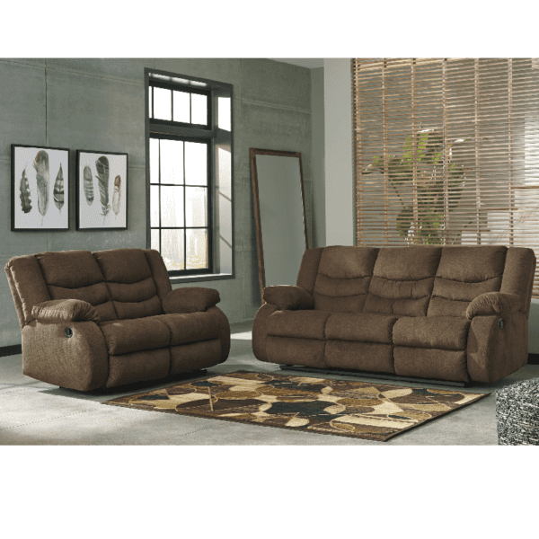 98605-88-86- Tulen Reclining Sofa and Loveseat in chocolate by Ashley product image