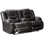 Vacherie in Black Dual Recliner Loveseat By Ashley Product Image
