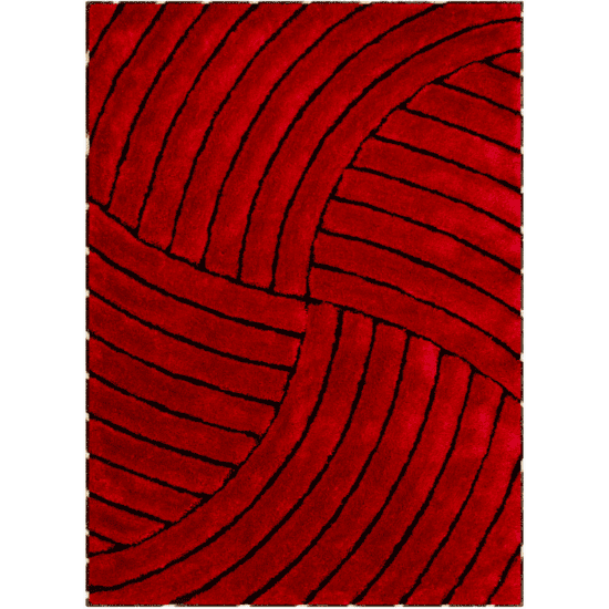 800 3D Shag in Red and Black Rug 5x7 product image