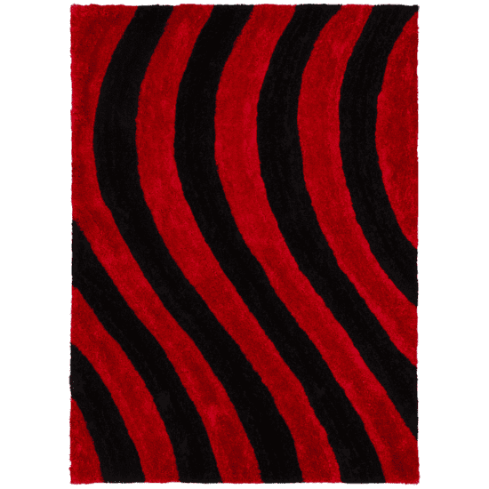 803 3D Shag in Red and Black Lava Rug 5x7 product image