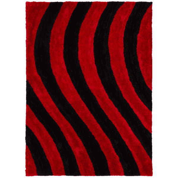 803 3D Shag in Red and Black Lava Rug 5x7 product image
