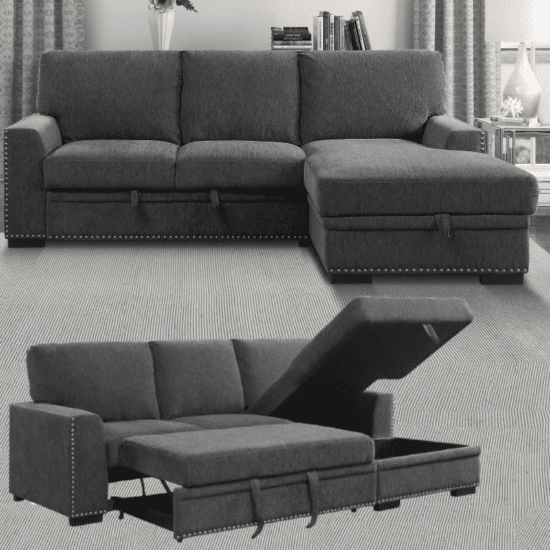 Morelia Stationary Fabric Sectional By Home Elegance product image