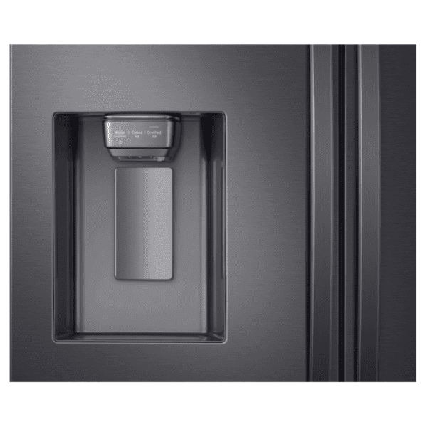Samsung 23 Cu. Ft. 3-Door French Door, Counter Depth Refrigerator in Black Stainless Steel water and ice dispenser product image